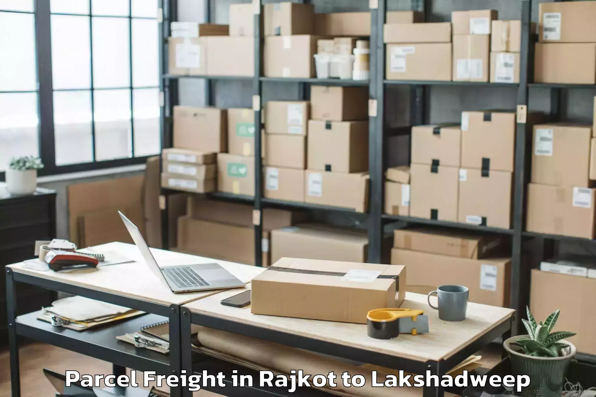 Book Your Rajkot to Andrott Parcel Freight Today